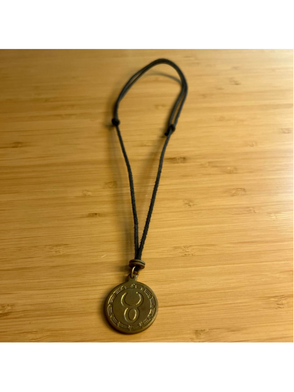 Adjustable necklace with double sided Taurus coin pendant #taurus